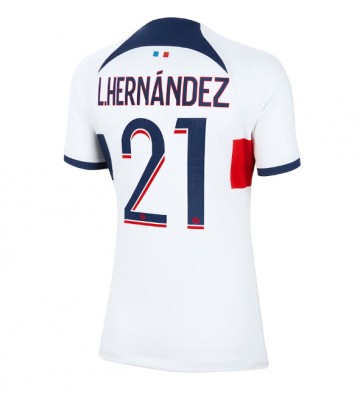 Paris Saint-Germain Lucas Hernandez #21 Bortatröja Kvinnor 2023-24 Kortärmad